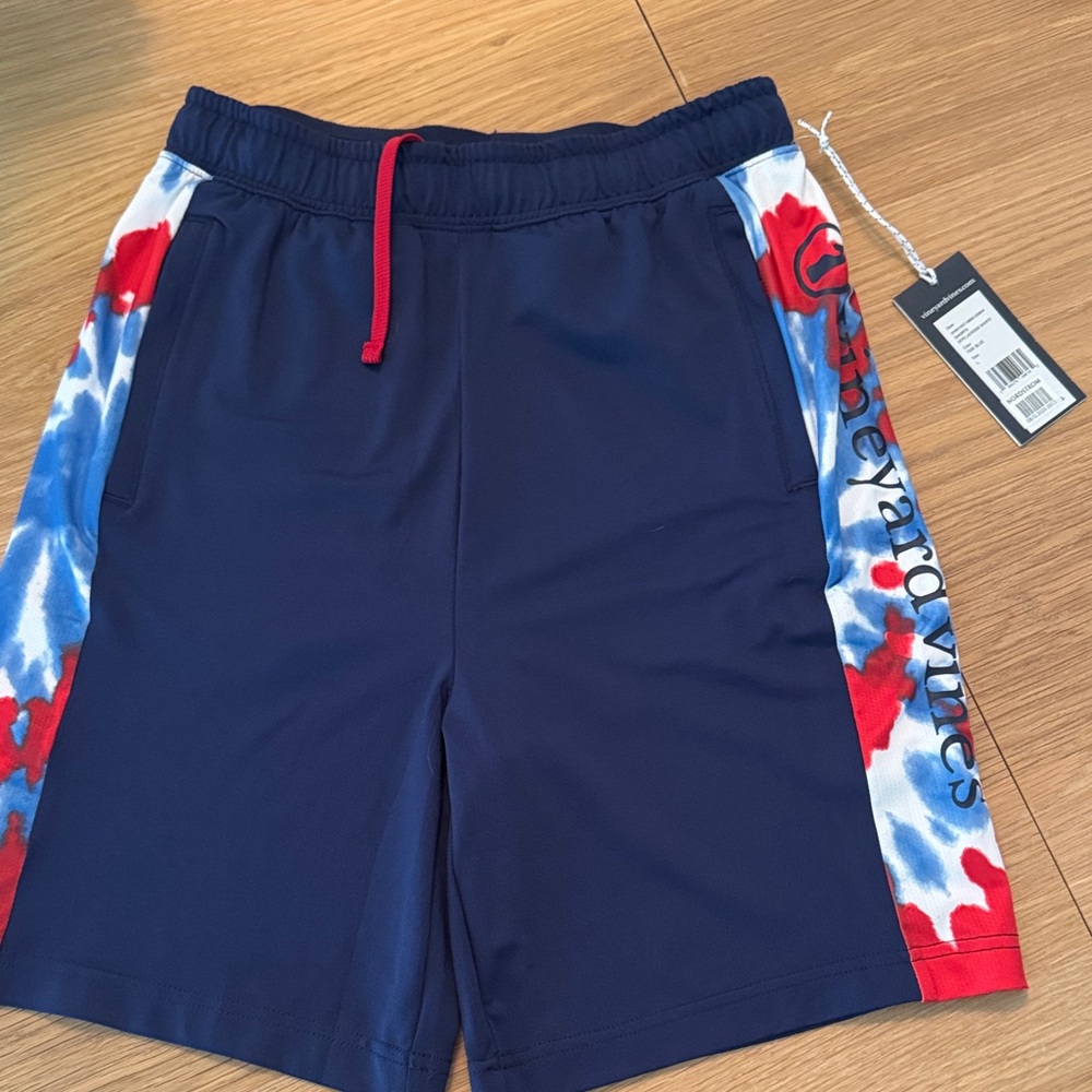 Vineyard Vines Navy and Red Kids Shorts